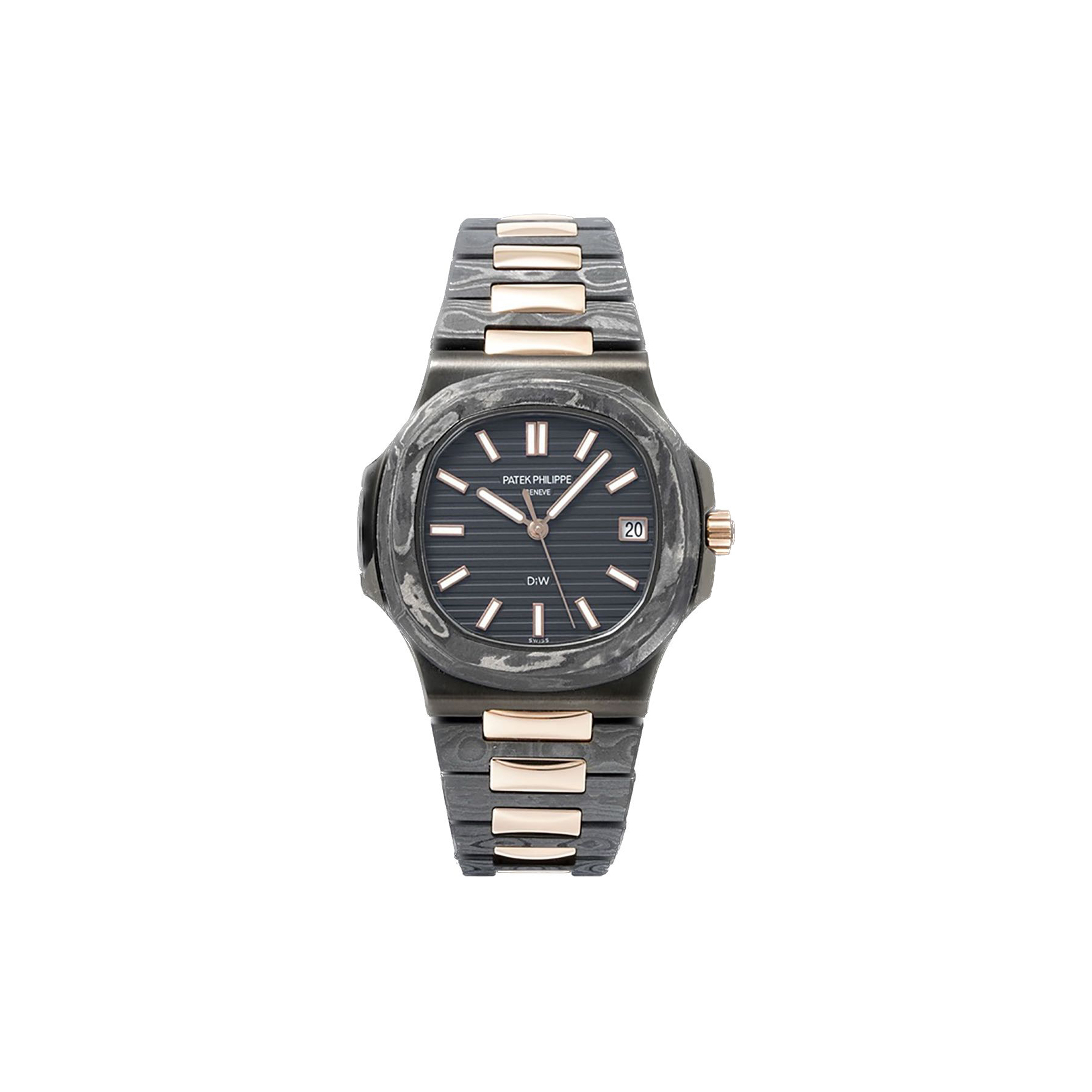 P**ek Ph**ppe diw carbon nautilus“rose gold black grail” watch 5711/1a